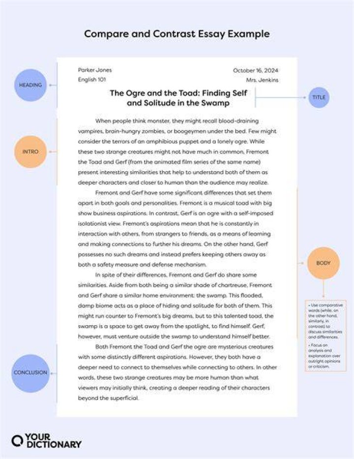 compare contrast essay