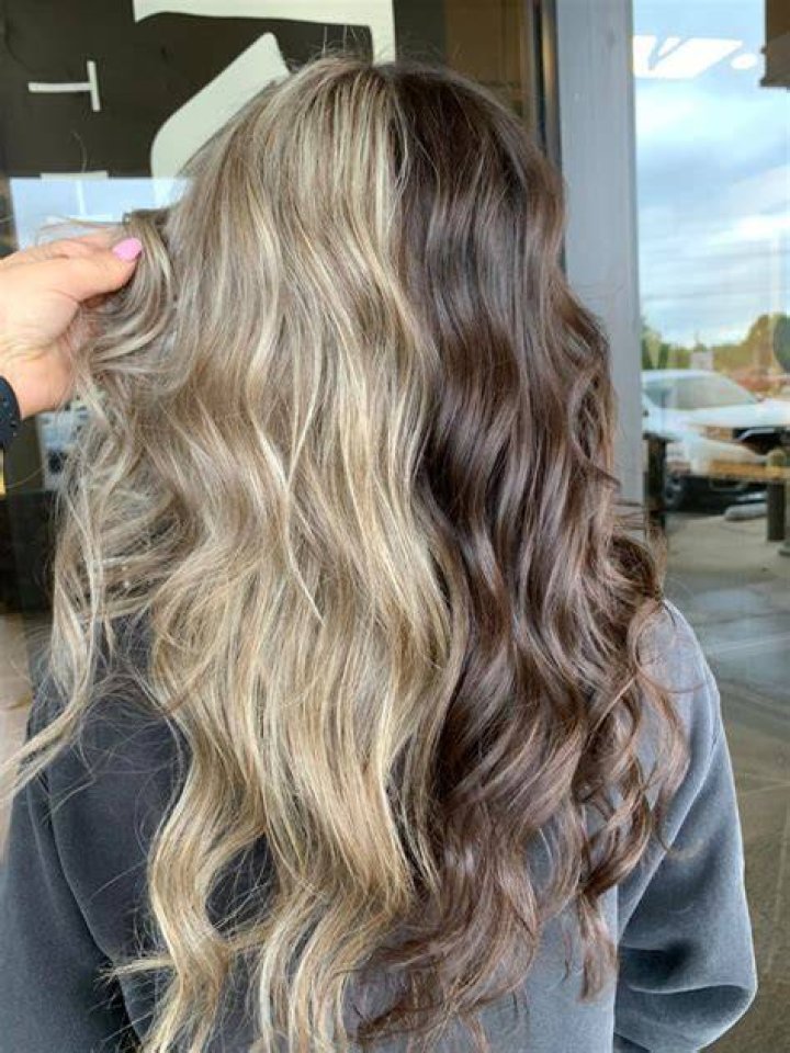dye hair blonde and brown