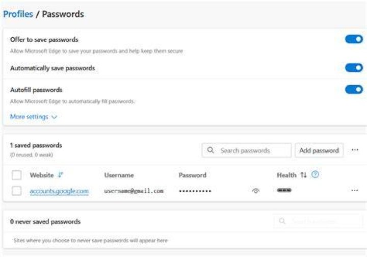 how to save passwords on iphone