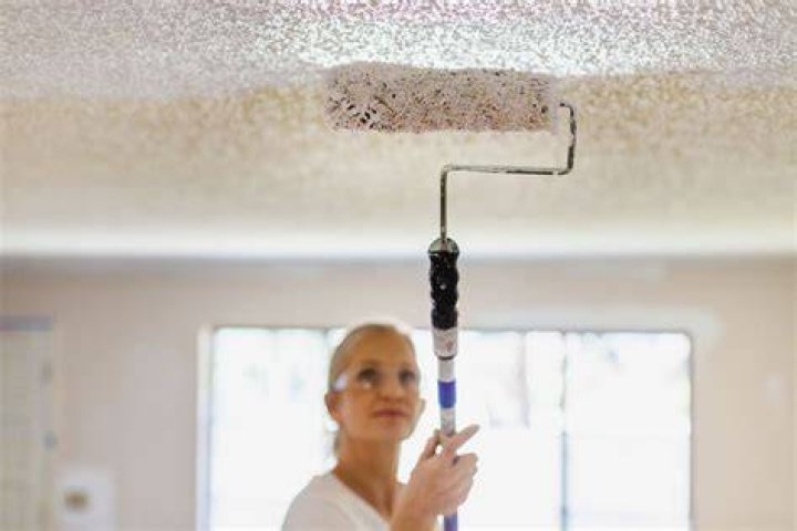 painting popcorn ceiling