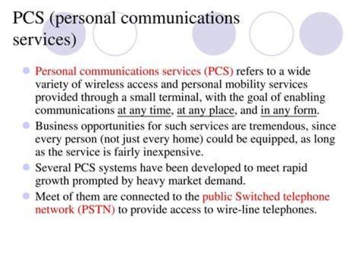 PCS (Personal Communications Services)