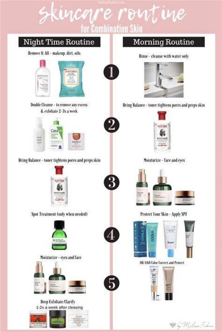 skin care routine for combination skin